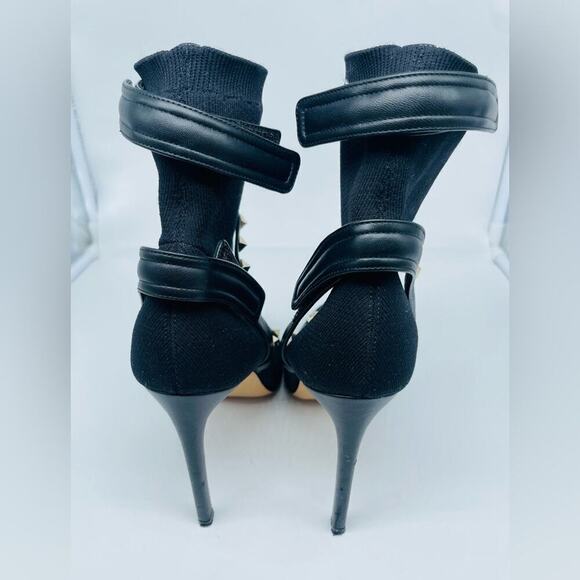 Valentino Garavani Black leather Rockstud Sock Ankle booties EU 39.5 - Picture 13 of 16